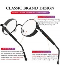 Round Round Steampunk Sunglasses for Men Women Gothic Glasses John Lennon Style Metal Frame 100% UV Blocking Lens - C219DIG9G...