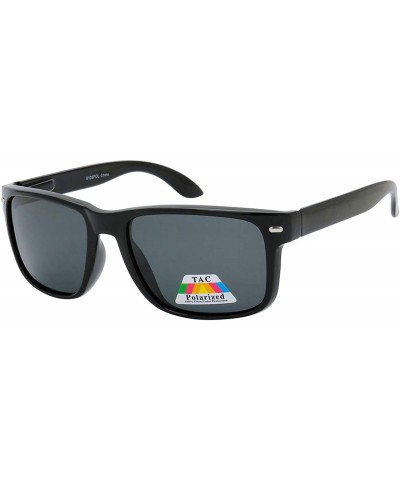 Square Men's Model 108 Designer Fashion Polarized Sunglasses - Black - CT18U67S5NA $20.72