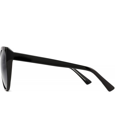 Oversized Oversized Polarized Sunglasses for Women Designer Gradient Shades UV400 - CD18QS2GADX $14.89