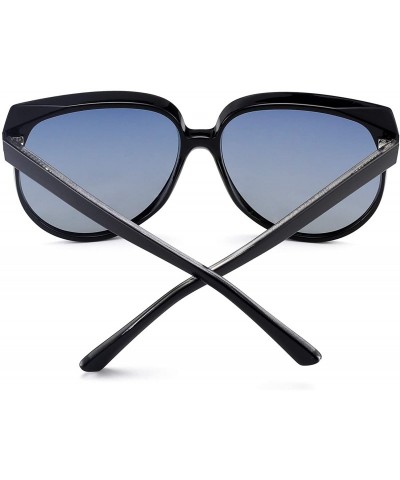 Oversized Oversized Polarized Sunglasses for Women Designer Gradient Shades UV400 - CD18QS2GADX $14.89