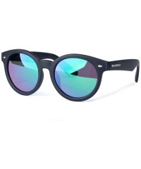 Aviator Sunglasses Women Polarized Fashion Sun Glasses Retro Round Polarized Lens Blue - Black - C818YLYHZ5G $14.08