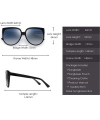 Oversized Oversized Polarized Sunglasses for Women Designer Gradient Shades UV400 - CD18QS2GADX $14.89