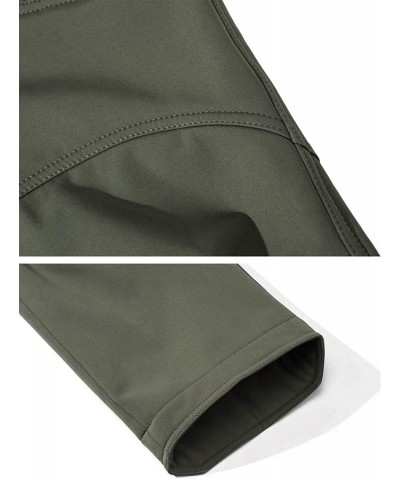 Sport Men's Ski Water Repellent Softshell Fleece Lined Hiking Pants Tactical Trousers - Green - CS18QKY8G60 $35.46