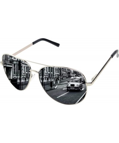 Aviator X Large Oversized Mirrored Sunglasses - CG192QIESXL $13.00