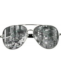 Aviator X Large Oversized Mirrored Sunglasses - CG192QIESXL $13.00
