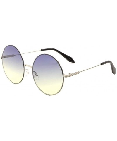 Round XL Round Oversized Lennon Classic Circle Lens Sunglasses - Silver Frame - CB18LSROK8H $19.08