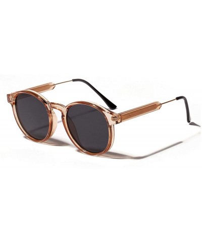 Goggle Retro Women Sunglasses Transparent Round Men Vintage Circle Eyeglasses Brand Classic Lentes De Sol Mujer S1090 - CC197...