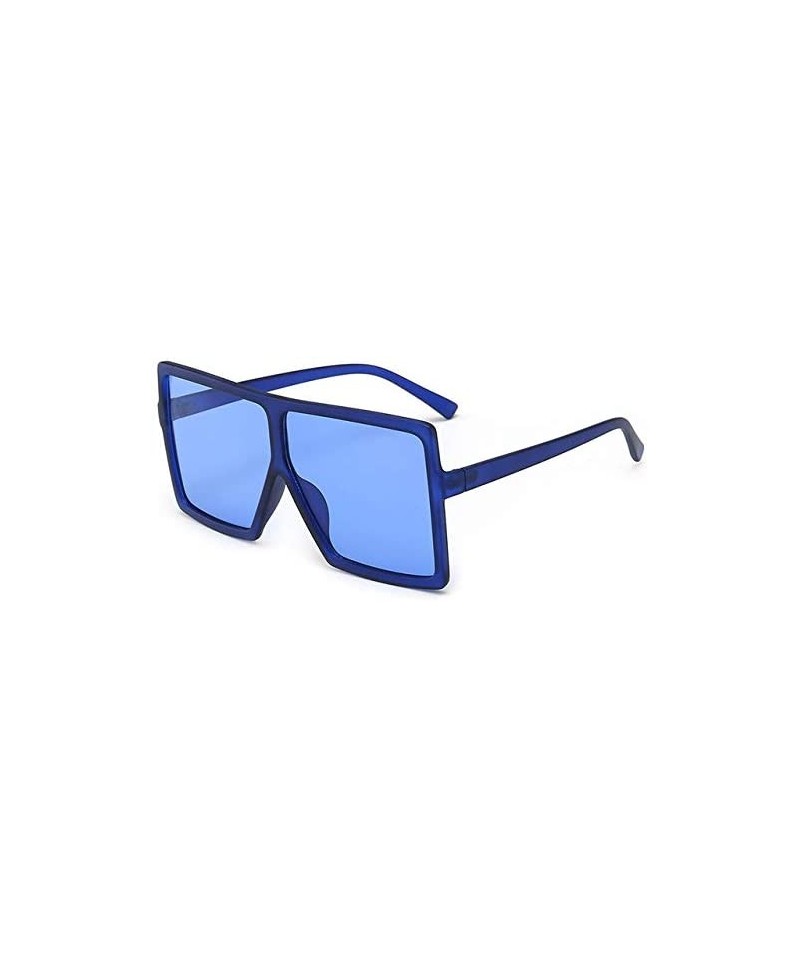 Square Vintage Sunglasses Oversize PinkDiamond - C18 Blue - CU19922HQLG $37.91