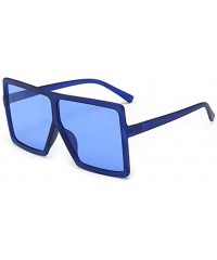 Square Vintage Sunglasses Oversize PinkDiamond - C18 Blue - CU19922HQLG $37.91