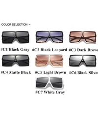 Square Vintage Sunglasses Oversize PinkDiamond - C18 Blue - CU19922HQLG $37.91