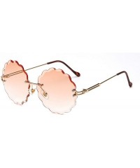 Rimless 2019 Rimless Sunglasses Women Candy Color Lens Plastic Sun Glasses Classic Vintage Feminino UV400 - Tea - CI18W89NHX9...