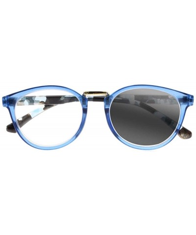 Oval Women Bohemian Style Sunglasses Photochromic Transition Reader Reading Glasses - Blue - C618HMU6ZZE $14.19