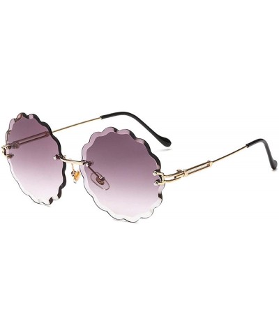 Rimless 2019 Rimless Sunglasses Women Candy Color Lens Plastic Sun Glasses Classic Vintage Feminino UV400 - Tea - CI18W89NHX9...
