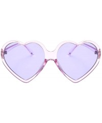 Wayfarer Unisex Heart-Shaped Shades Sunglasses Integrated UV Protection Sunglasses Glasses - Purple - C5196EAH0UK $7.64