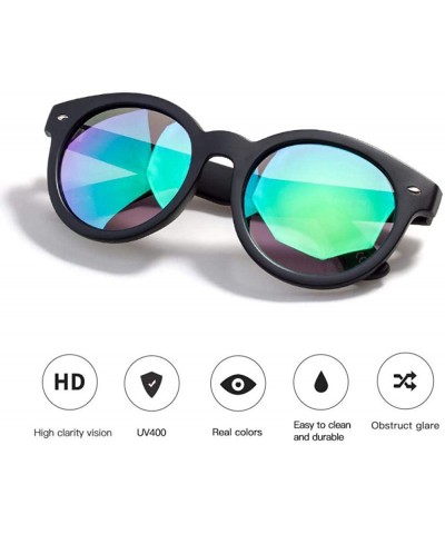 Aviator Sunglasses Women Polarized Fashion Sun Glasses Retro Round Polarized Lens Blue - Black - C818YLYHZ5G $14.08