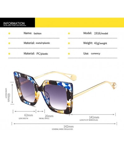 Rectangular Fashion Square Sunglasses For Women-Street Style-Shade Glasses Owersized Lens - G - C7190EE6EHI $37.17