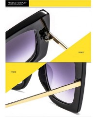 Rectangular Fashion Square Sunglasses For Women-Street Style-Shade Glasses Owersized Lens - G - C7190EE6EHI $37.17