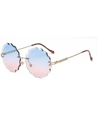 Rimless 2019 Rimless Sunglasses Women Candy Color Lens Plastic Sun Glasses Classic Vintage Feminino UV400 - Tea - CI18W89NHX9...