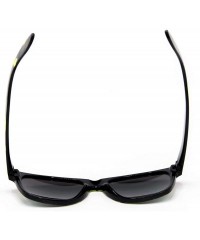 Square Designer Fashion Sunglasses For Men Women - UV400 Retro Sun Glasses - Camouflage Lime-green - CW18Q6WZ76M $8.65