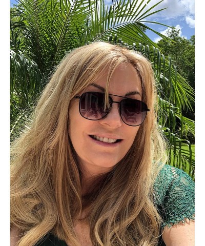Square Chillin' Aviator Bifocal Sunglasses - Black - CM11JMEI6V7 $22.44