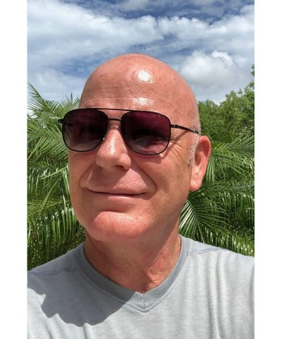 Square Chillin' Aviator Bifocal Sunglasses - Black - CM11JMEI6V7 $22.44