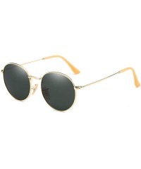 Sport Polarized Sunglasses Mens Driving Metal Oval Women UV400 Protection Dark Glasses - CL18R9GTIG8 $15.26