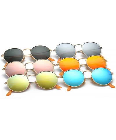 Sport Polarized Sunglasses Mens Driving Metal Oval Women UV400 Protection Dark Glasses - CL18R9GTIG8 $15.26