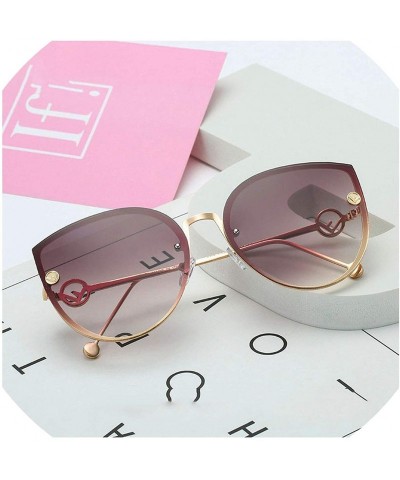 Oversized Square Metal Cat Sunglasses Female Male Multicolor Sun Glasses Outdoor Travel Driving Eyewear - 8 - CJ18WC3Y6L9 $21.91