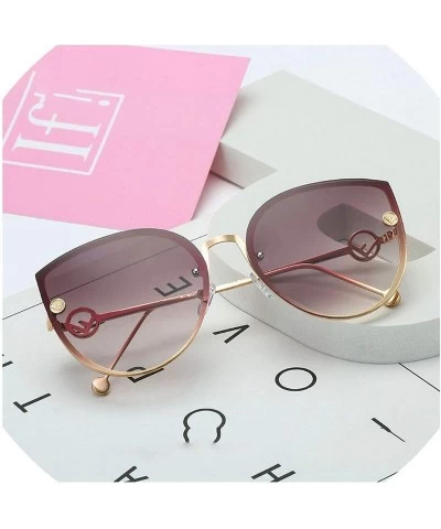 Oversized Square Metal Cat Sunglasses Female Male Multicolor Sun Glasses Outdoor Travel Driving Eyewear - 8 - CJ18WC3Y6L9 $46.26