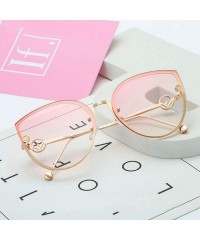 Oversized Square Metal Cat Sunglasses Female Male Multicolor Sun Glasses Outdoor Travel Driving Eyewear - 8 - CJ18WC3Y6L9 $21.91