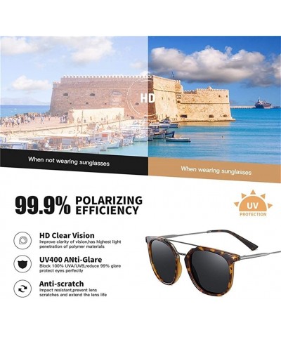 Square Square Frame Sunglasses for Men Driving Sun Glasses Summer Eyewear UV400 - C2silver Black - CG199I896RL $10.56
