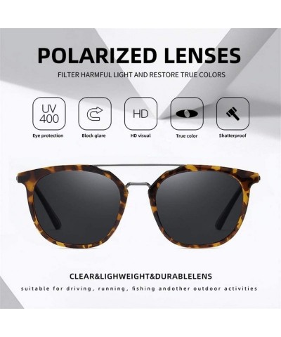 Square Square Frame Sunglasses for Men Driving Sun Glasses Summer Eyewear UV400 - C2silver Black - CG199I896RL $10.56