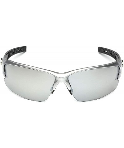 Oversized Oversized Wide Frame Men's Cycling Baseball Driving Water Sports Sunglasses - LARGE Size - Silver - Silver Mirror -...