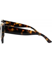 Oversized Womens Oversized Sunglasses Chic Square Trendy Fashion Shades UV 400 - Brown Tortoise (Brown) - CU197665M0Y $24.17