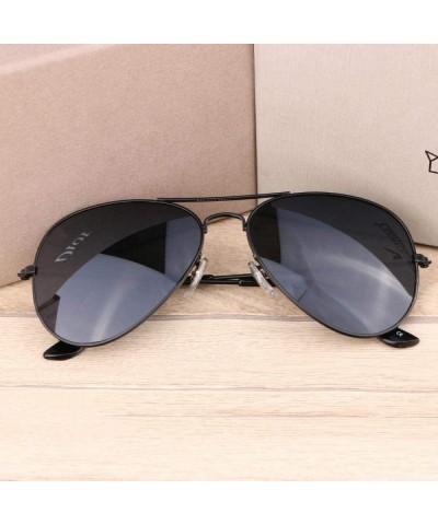 Goggle Popular Sunglasses - popular Sunglasses New metal resin sun 3025 wholesale - Black Frame Double Gray Slice - C618AZA9O...