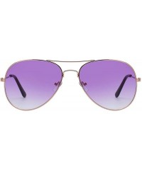 Aviator 3 Pairs Classic Aviator Sunglasses Two Tone Color Lens Gold Metal Frame - .Purple-pink-blue - C918NEHT8QH $18.12