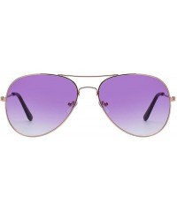 Aviator 3 Pairs Classic Aviator Sunglasses Two Tone Color Lens Gold Metal Frame - .Purple-pink-blue - C918NEHT8QH $18.86