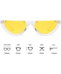 Cat Eye Cat's Eye Sunglasses Triangle Half Frame - Retro Sunglasses for Women Vintage Super Cool Sunglasses - Red + Black - C...