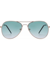 Aviator 3 Pairs Classic Aviator Sunglasses Two Tone Color Lens Gold Metal Frame - .Purple-pink-blue - C918NEHT8QH $18.86