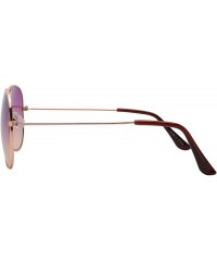 Aviator 3 Pairs Classic Aviator Sunglasses Two Tone Color Lens Gold Metal Frame - .Purple-pink-blue - C918NEHT8QH $18.86