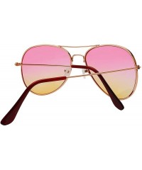 Aviator 3 Pairs Classic Aviator Sunglasses Two Tone Color Lens Gold Metal Frame - .Purple-pink-blue - C918NEHT8QH $18.86