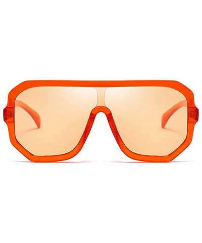 Goggle Oversize sunglasses glasses vintage designer - Orange - CJ18U392HE7 $14.82