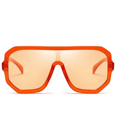 Goggle Oversize sunglasses glasses vintage designer - Orange - CJ18U392HE7 $14.82