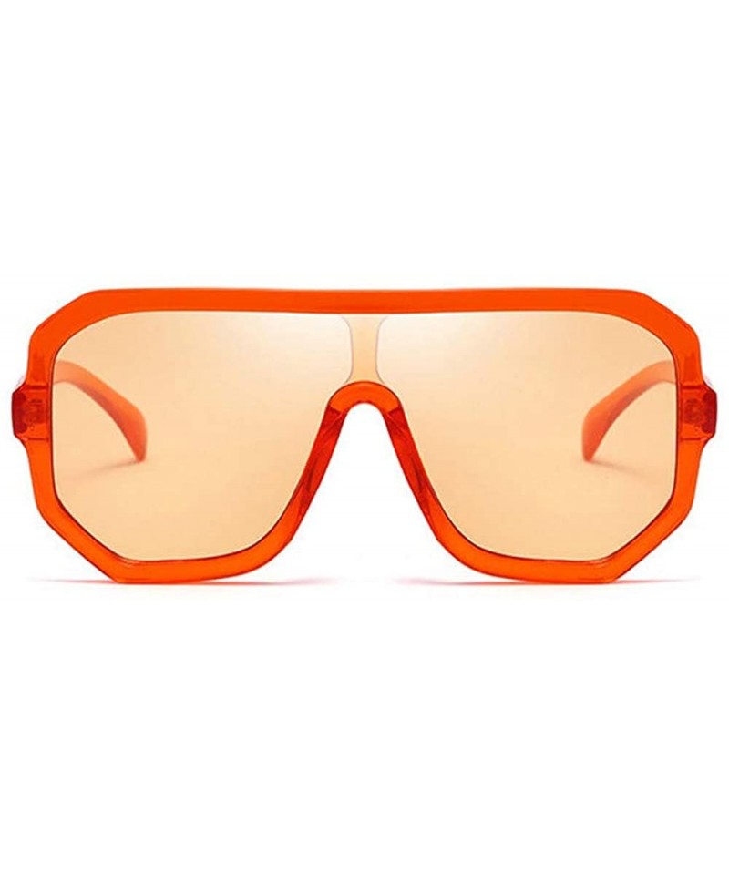 Goggle Oversize sunglasses glasses vintage designer - Orange - CJ18U392HE7 $14.82