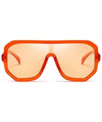 Goggle Oversize sunglasses glasses vintage designer - Orange - CJ18U392HE7 $14.82