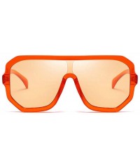 Goggle Oversize sunglasses glasses vintage designer - Orange - CJ18U392HE7 $14.82