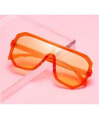 Goggle Oversize sunglasses glasses vintage designer - Orange - CJ18U392HE7 $14.82