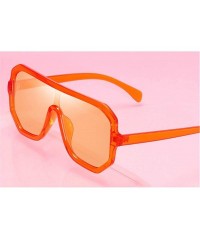 Goggle Oversize sunglasses glasses vintage designer - Orange - CJ18U392HE7 $14.82