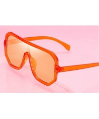 Goggle Oversize sunglasses glasses vintage designer - Orange - CJ18U392HE7 $14.82