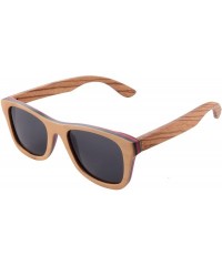 Wayfarer Polarized Wooden Sunglasses Skateboard Wood Summer Glasses UV400 Protection Outdoor Sports Sunglasses-SG68004 - CE18...